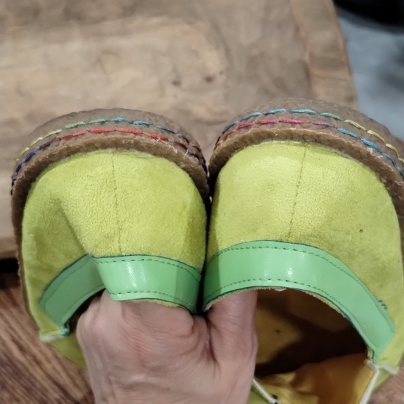 Evelo Tezoo rainbow loafers lime green suede feel size EU 40 7 TO 7.5 Mens main image 7